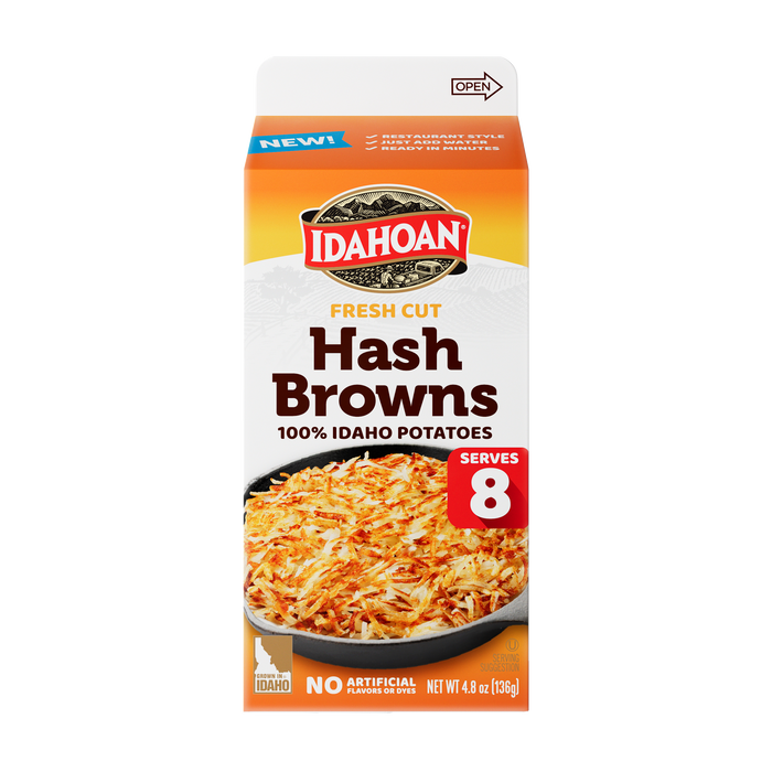 Idahoan® Fresh Cut Hash Browns, 4.8oz, (Pack of 8)