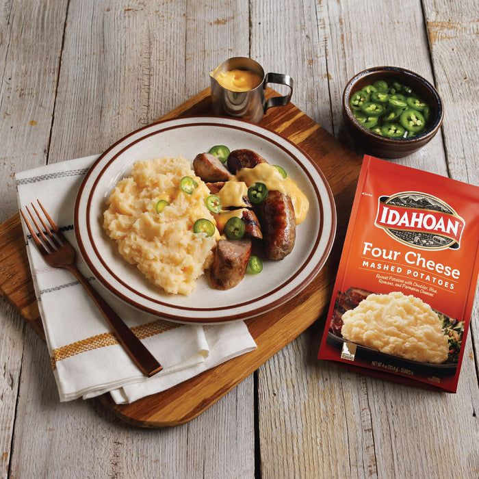 Idahoan® Four Cheese Mashed Potatoes, 4 oz (Pack of 12)