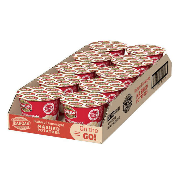 10-pack case image of Idahoan Buttery Homestyle® Mashed Potatoes Cups