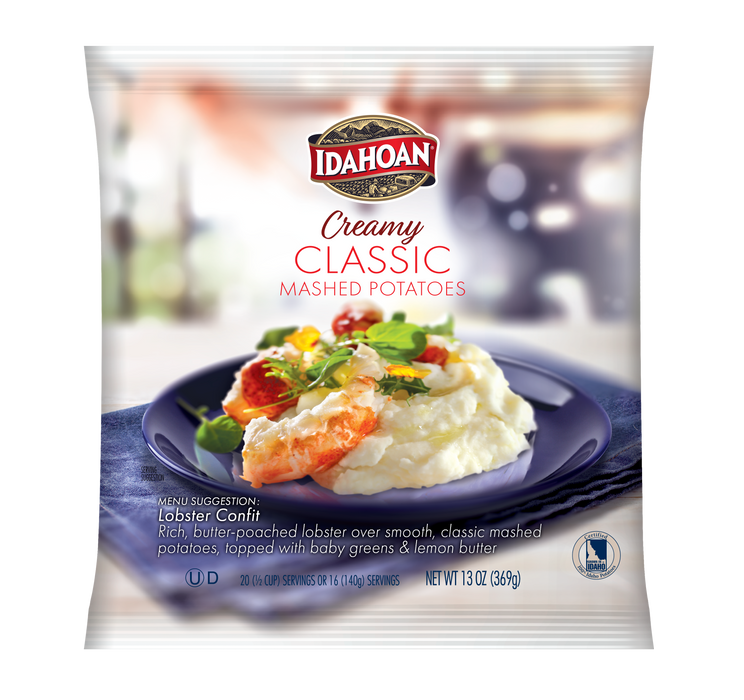 Front of pouch image of Idahoan® CREAMY Classic Mashed Potatoes