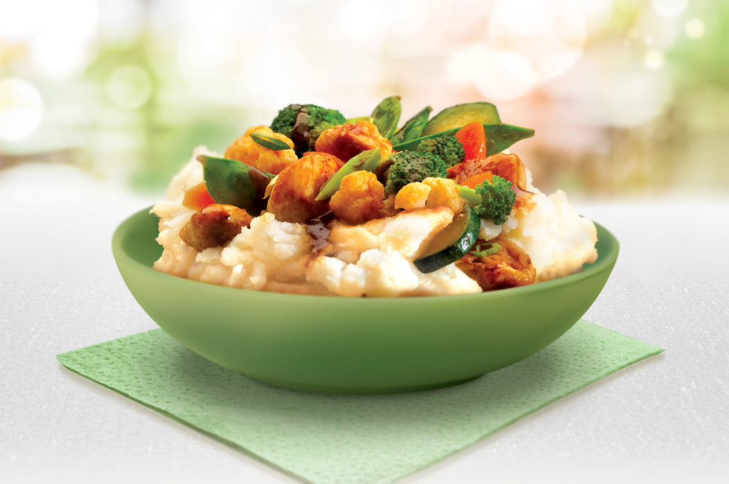 Idahoan® SMARTMASH® Low Sodium Mashed Potatoes with Vit C made on a plate