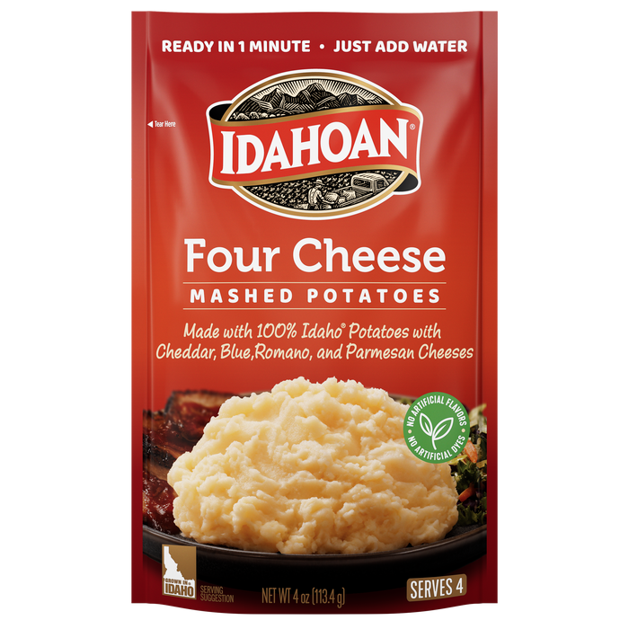 Idahoan® Four Cheese Mashed Potatoes, 4 oz (Pack of 12)