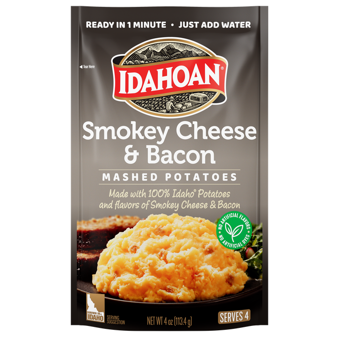 Idahoan® Smokey Cheese & Bacon Mashed Potatoes, 4 oz (Pack of 12)