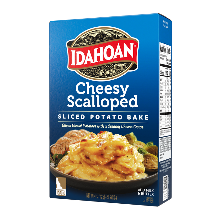 Idahoan® Cheesy Scalloped Homestyle Sliced Potato Bake, 4 oz (Pack of 12)