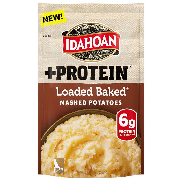Idahoan Loaded Baked + Protein Mashed Potatoes, 4.6 oz (Pack of 10)