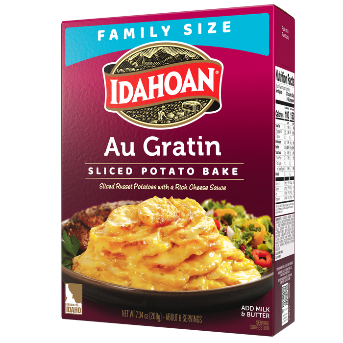 Idahoan® Au Gratin Homestyle Sliced Potato Bake Family Size, 7.34 oz (Pack of 10)
