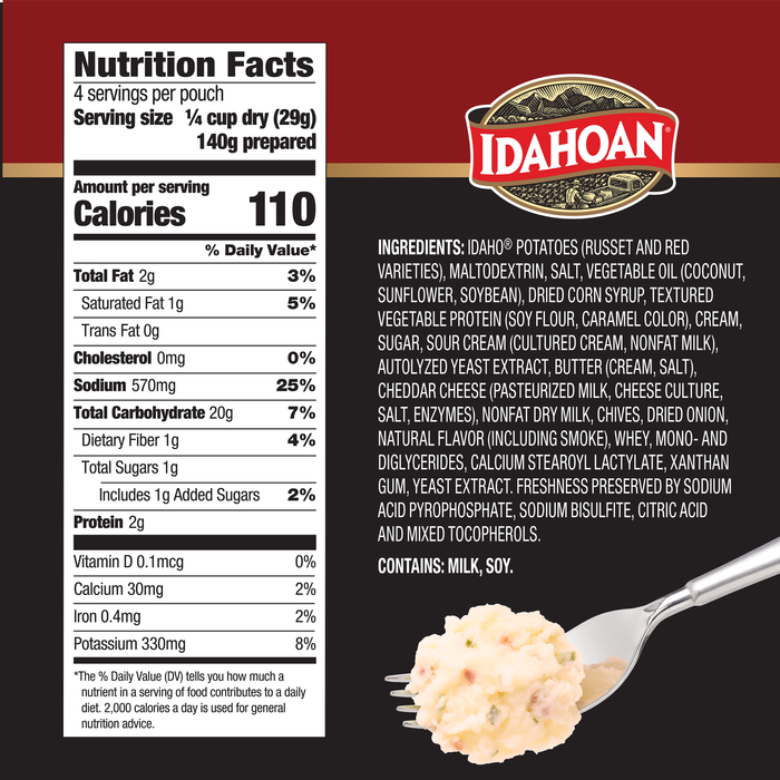 Idahoan® Ultimate Loaded Baked Mashed Potatoes, 4 oz (Pack of 10)