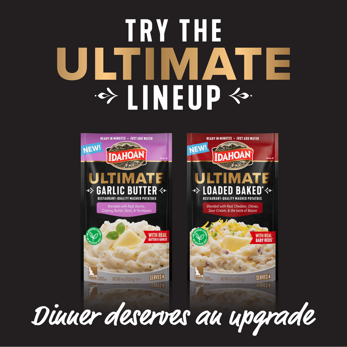 Idahoan® Ultimate Garlic Butter Mashed Potatoes, 4 oz (Pack of 12)