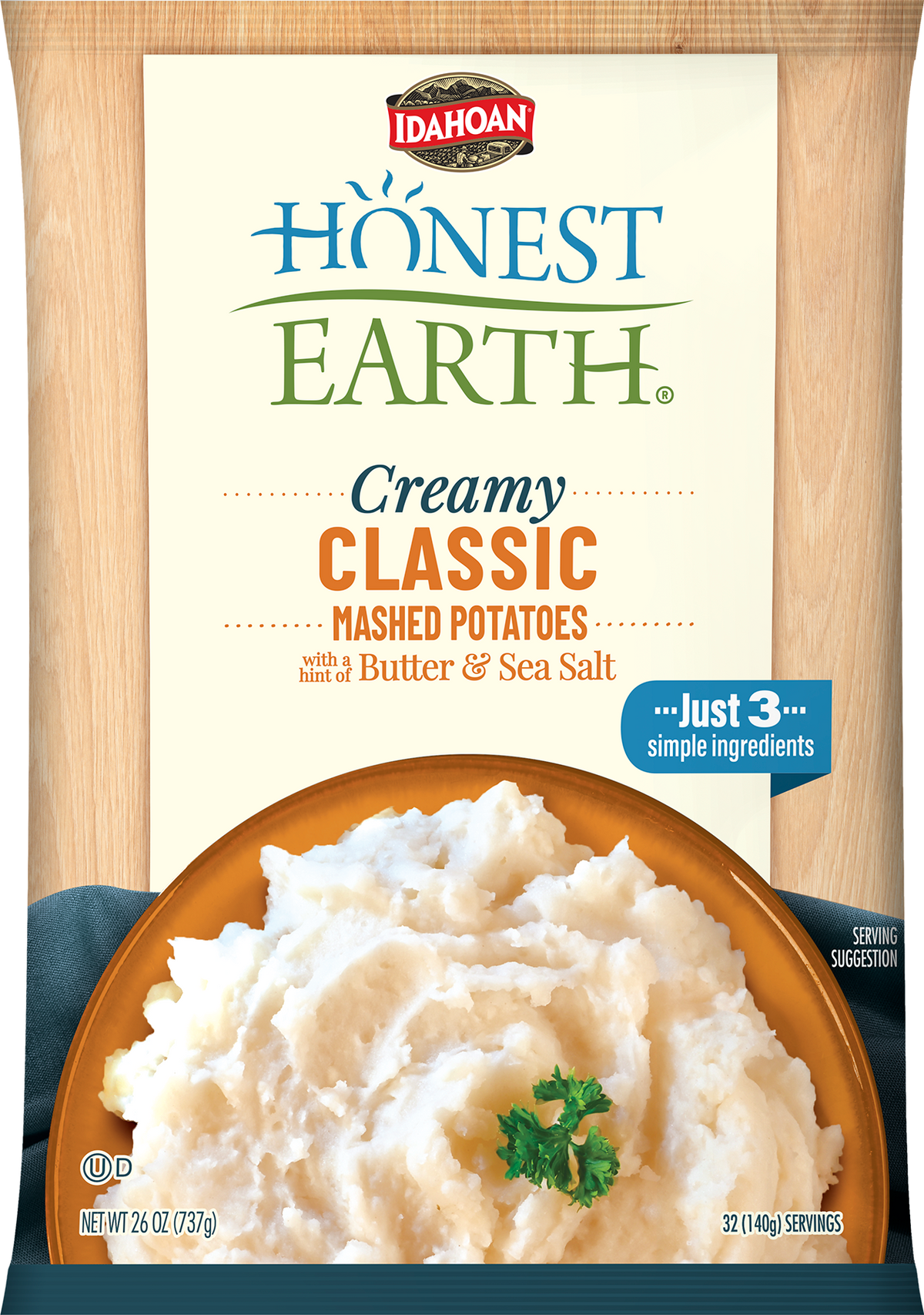 Honest Earth® Creamy Mashed Potatoes, 26oz (Pack of 8) — Idahoan