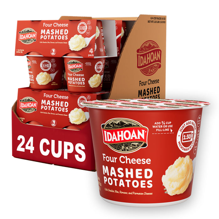 Idahoan® Four Cheese Mashed Potatoes Cup, 1.5oz (4 or 24 count)