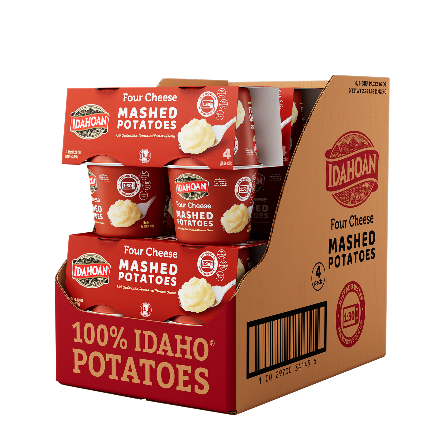 Idahoan® Four Cheese Mashed Potatoes Cup, 1.5oz (4 or 24 count)