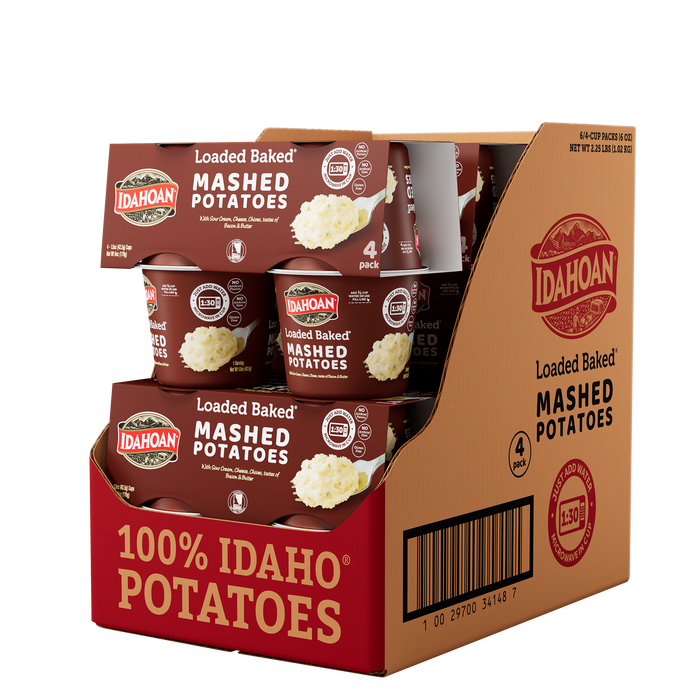 Idahoan Loaded Baked Mashed Potatoes Cup, 1.5 oz (4, 10, or 24 count)