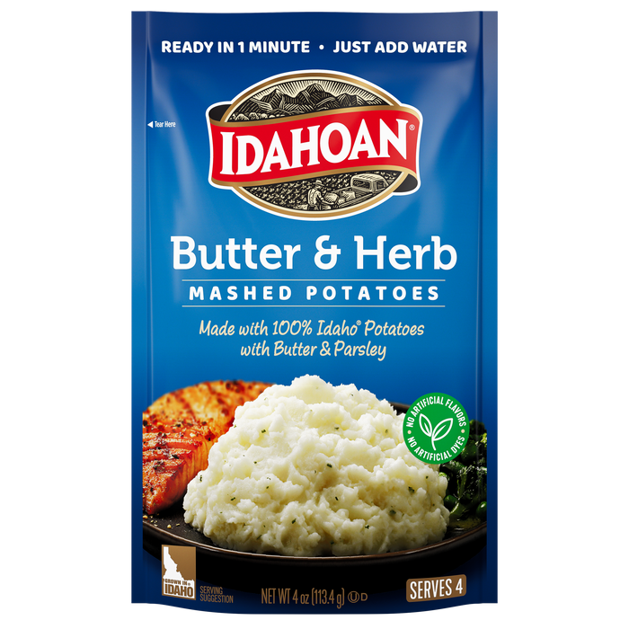 Idahoan® Butter & Herb Mashed Potatoes, 4oz (Single Pouch)