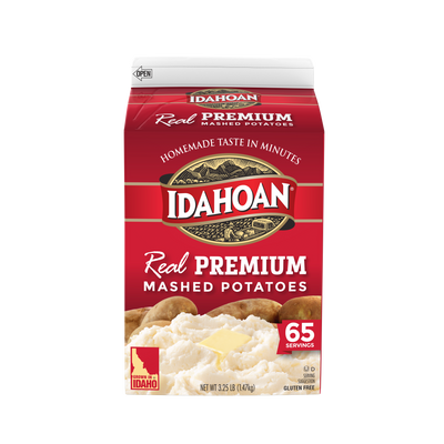 Idahoan Real Premium mashed potatoes 65-serving carton