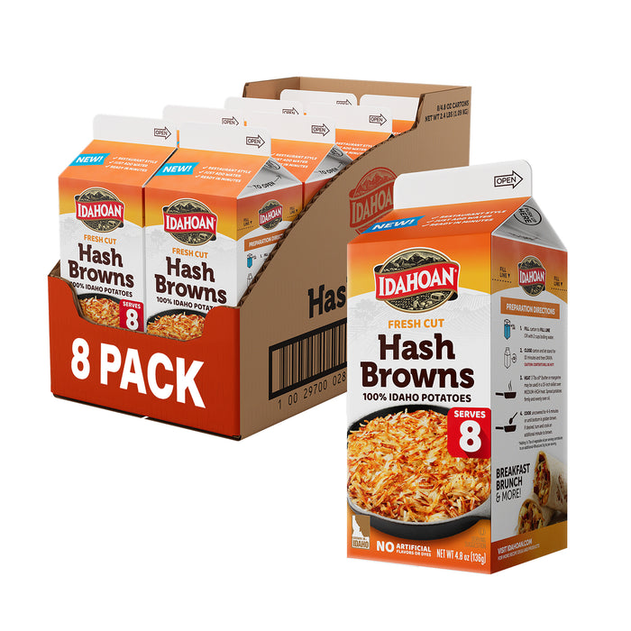 Idahoan® Fresh Cut Hash Browns, 4.8oz, (Pack of 8)