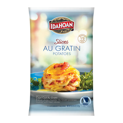 Front of pouch image of Idahoan Slices Au Gratin Potatoes