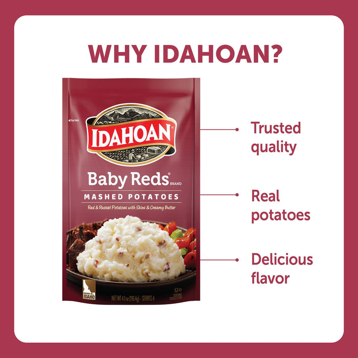 Idahoan® Baby Reds® Mashed Potatoes, 4.1 oz (Pack of 10)