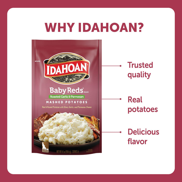 Idahoan Baby Reds® w/Roasted Garlic & Parm Mashed Potatoes, 4.1 oz (Pack of 10)