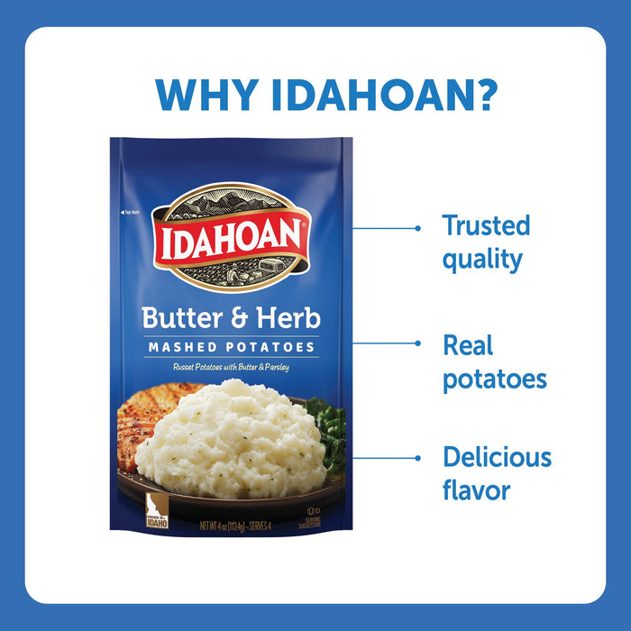 Idahoan® Butter & Herb Mashed Potatoes, 4 oz (Pack of 12)