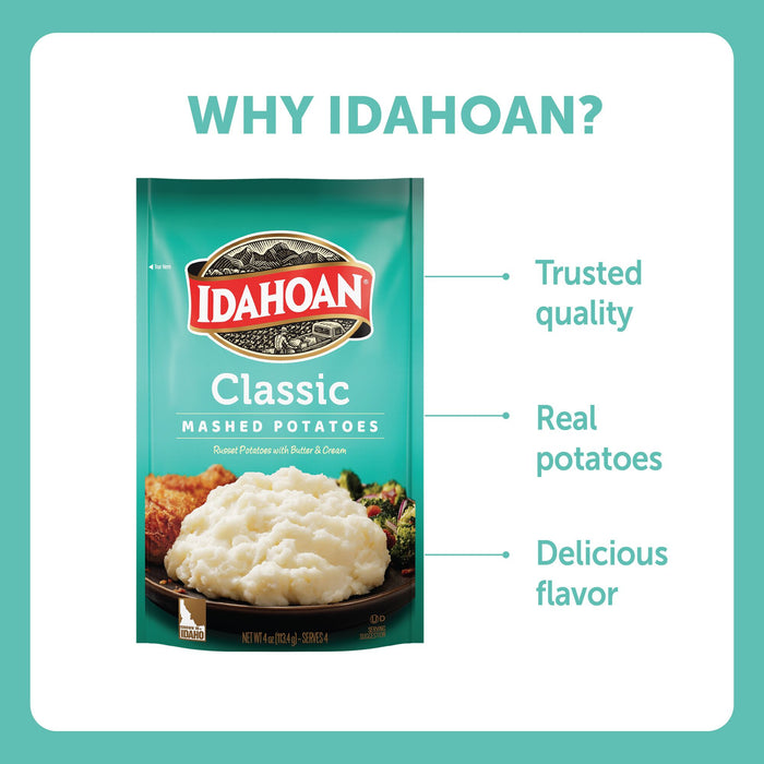 Idahoan® Classic Mashed Potatoes, 4 oz (Pack of 12)