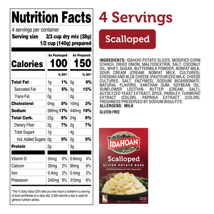 Idahoan® Scalloped Homestyle Casserole, 4 oz (Pack of 12)