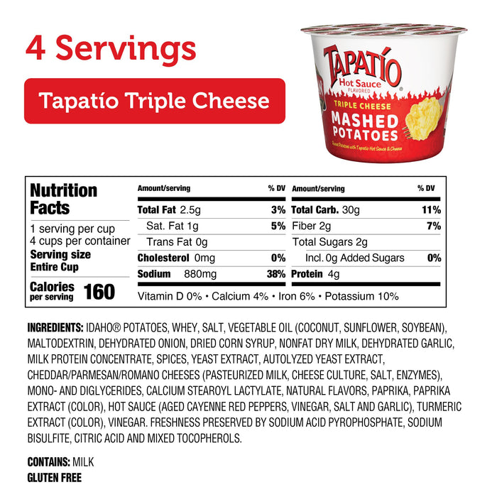 Tapatio Mashed Potatoes Cups, 1.5oz (24 count)