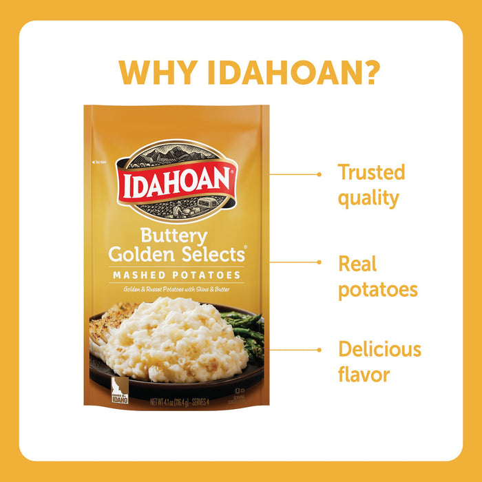 Idahoan® Buttery Golden Selects® Mashed Potatoes, 4.1 oz (Pack of 10)