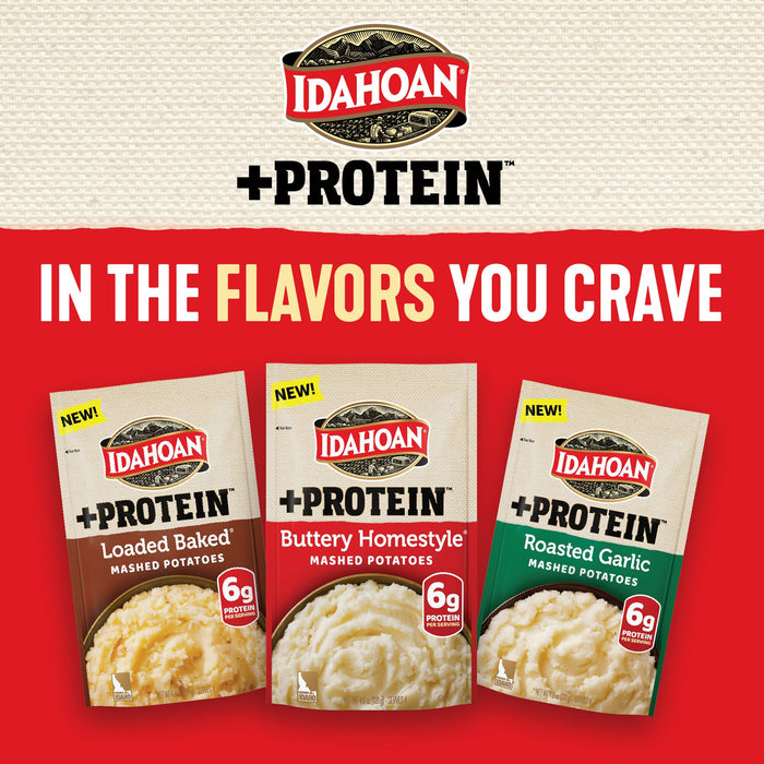 Idahoan Buttery Homestyle + Protein Mashed Potatoes, 4.6 oz (Pack of 10)