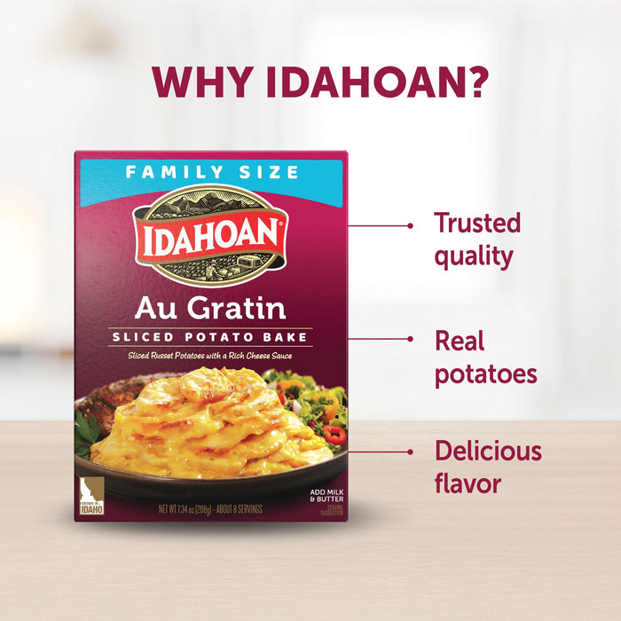 Idahoan® Au Gratin Homestyle Casserole Family Size, 7.34 oz (Pack of 10)