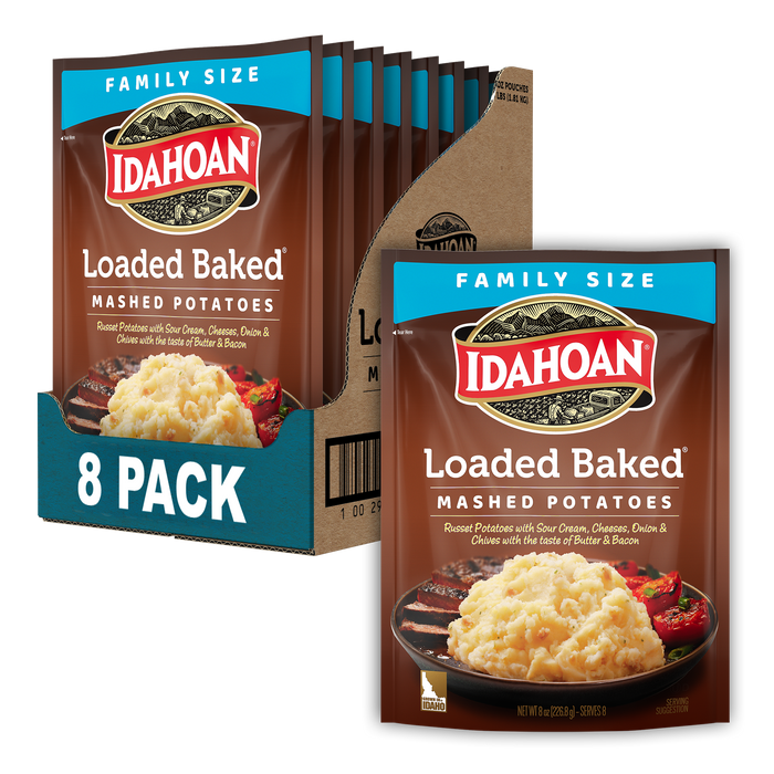Idahoan® Loaded Baked® Mashed Potatoes Family Size, 8 oz (Pack of 8)