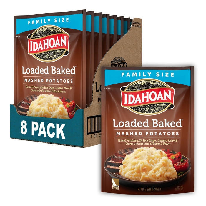 Idahoan® Loaded Baked® Mashed Potatoes Family Size, 8 oz (Pack of 8)