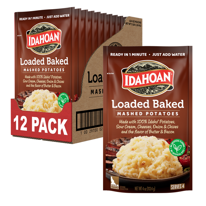 Idahoan® Loaded Baked® Mashed Potatoes, 4 oz (Pack of 12)