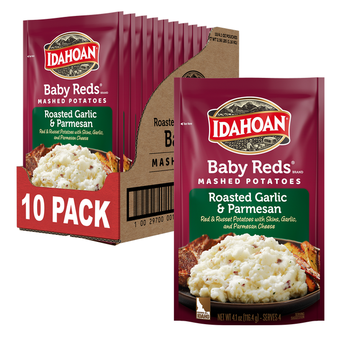 Idahoan Baby Reds® w/Roasted Garlic & Parm Mashed Potatoes, 4.1 oz (Pack of 10)