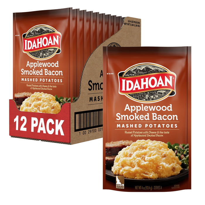 Idahoan® Applewood Smoked Bacon Mashed Potatoes, 4 oz (Pack of 12)