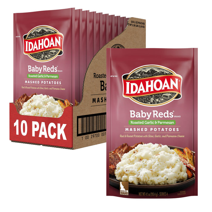 Idahoan Baby Reds® w/Roasted Garlic & Parm Mashed Potatoes, 4.1 oz (Pack of 10)