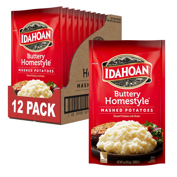 Idahoan® Buttery Homestyle® Mashed Potatoes, 4 oz (Pack of 12)