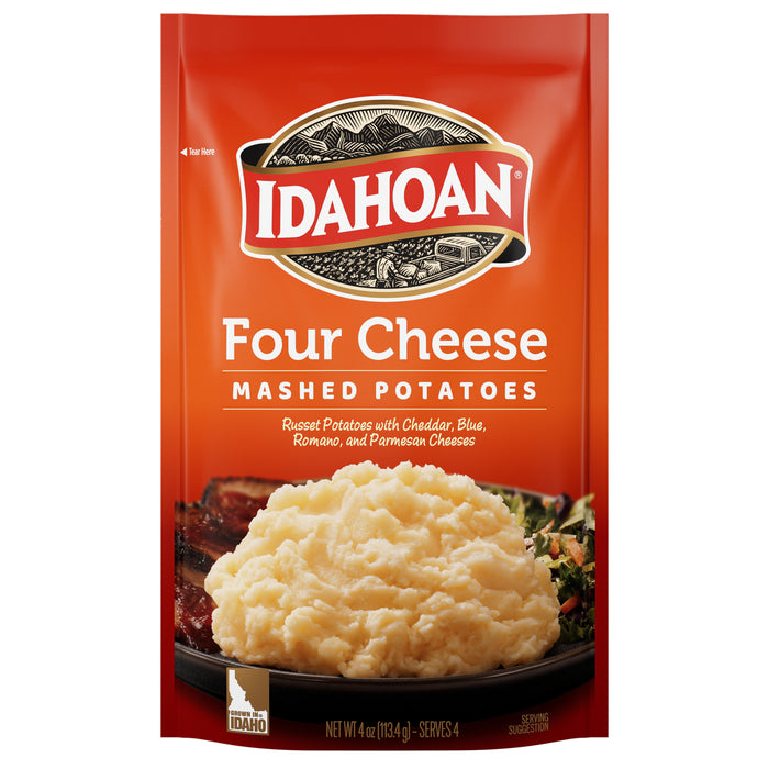 Idahoan® Four Cheese Mashed Potatoes, 4oz (Single Pouch)