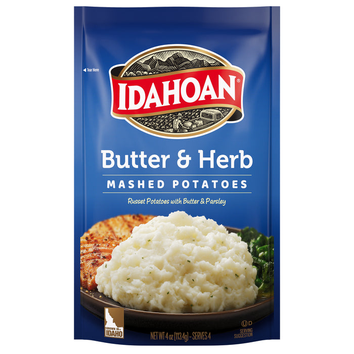 Idahoan® Butter & Herb Mashed Potatoes, 4oz (Single Pouch)