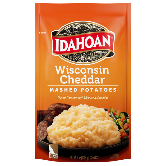 Idahoan Wisconsin Cheddar Mashed, 4 oz (Single Pouch)