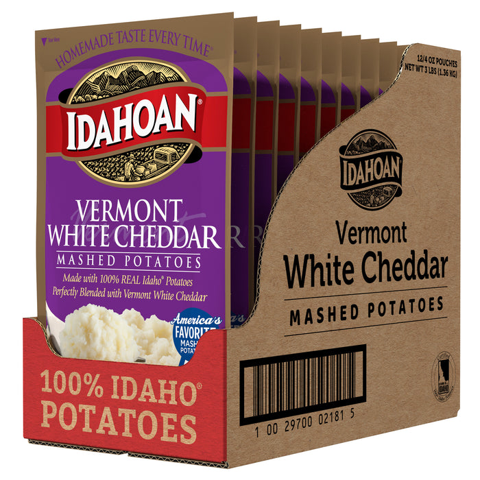 Open Case image of Idahoan® Vermont White Cheddar Mashed Potatoes