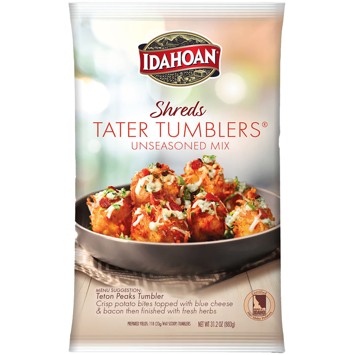 Front image of Idahoan® SHREDS Tater Tumblers® Unseasoned Mix