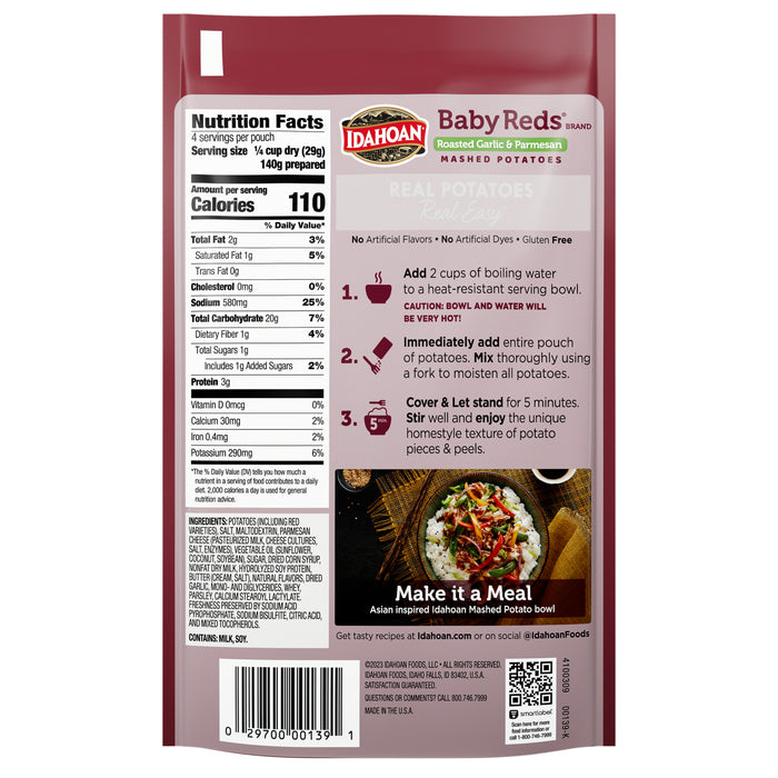 Back image of Idahoan Baby Reds® w/Roasted Garlic & Parm Mashed Potatoes