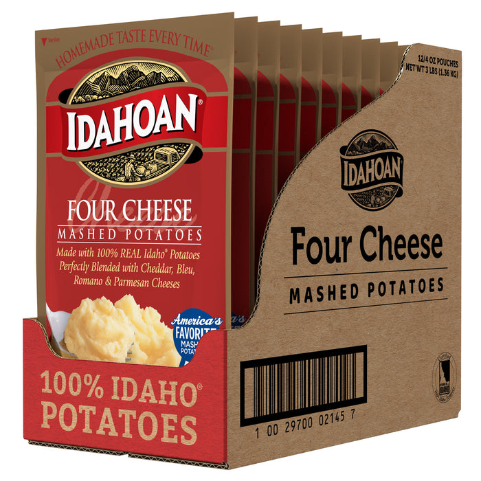 Open Case image of Idahoan® Four Cheese Mashed Potatoes