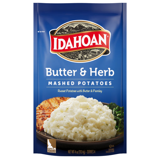 Front image of Idahoan® Butter & Herb Mashed Potatoes