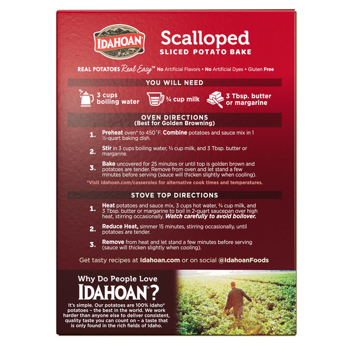 Back image of Idahoan® Scalloped Homestyle Casserole Family Size