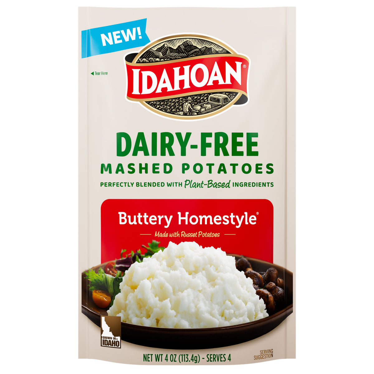 Idahoan® Dairy-Free Buttery Homestyle® Mashed Potatoes, 4 oz (Pack of