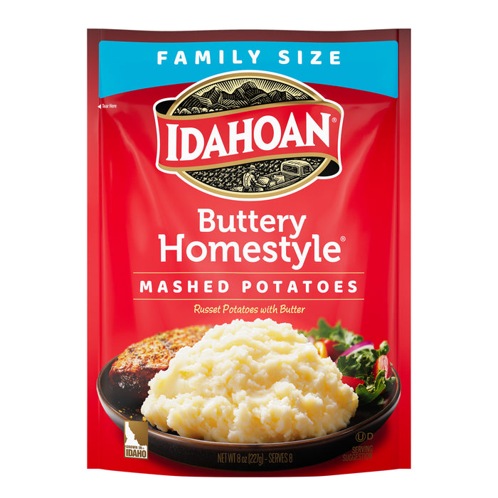 Idahoan Buttery Homestyle Mashed Potatoes Family Size 8 oz Pack of