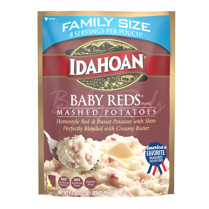 Idahoan® Baby Reds® Mashed Potatoes Family Size, 8.2 oz (Pack of 8)