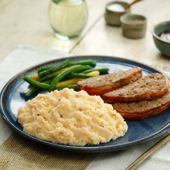 Image of cooked and plated Idahoan® Applewood Smoked Bacon Mashed Potatoes