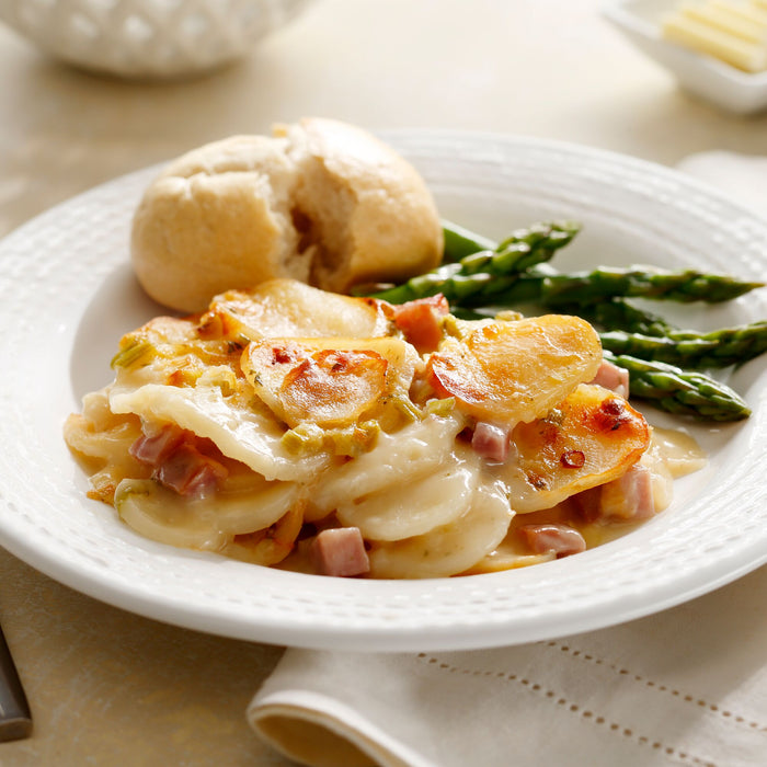 Image of cooked and plated Idahoan® Scalloped Homestyle Casserole